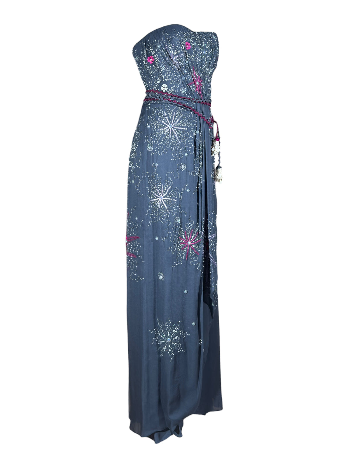 Christian Dior John Galliano Spring 2011 Look 42 Maxi bustier embroidered dress
