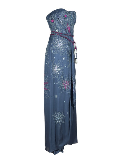Christian Dior John Galliano Spring 2011 Look 42 Maxi bustier embroidered dress