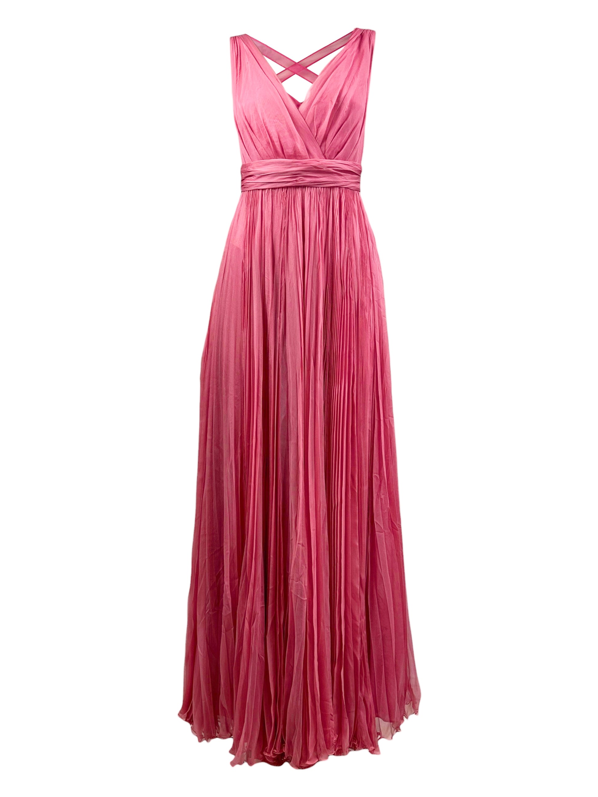 Christian Dior Maria Grazia Chiuri 2023 Pink chiffon pleated dress