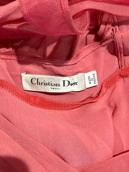 Christian Dior Maria Grazia Chiuri 2023 Pink chiffon pleated dress