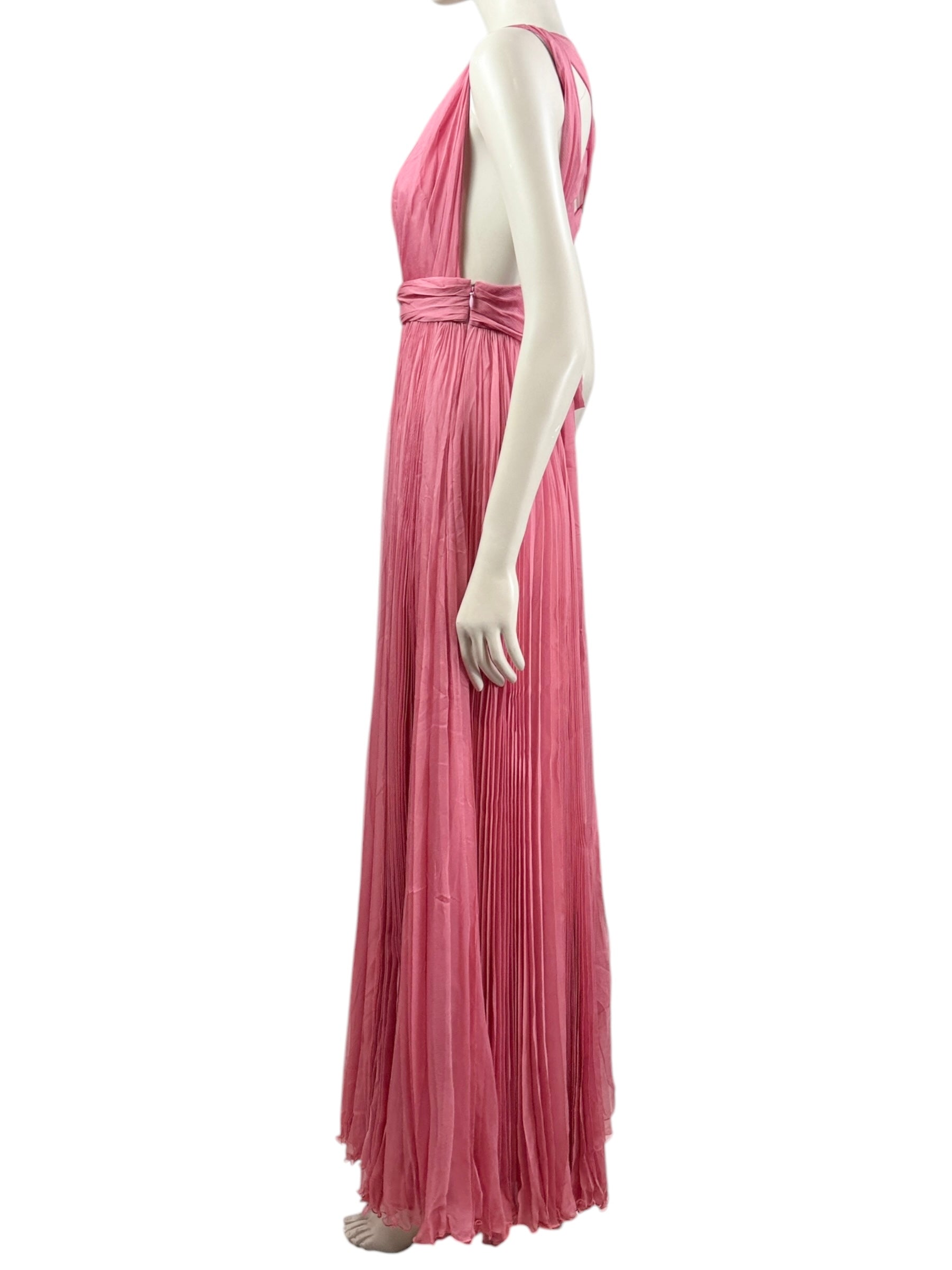 Christian Dior Maria Grazia Chiuri 2023 Pink chiffon pleated dress