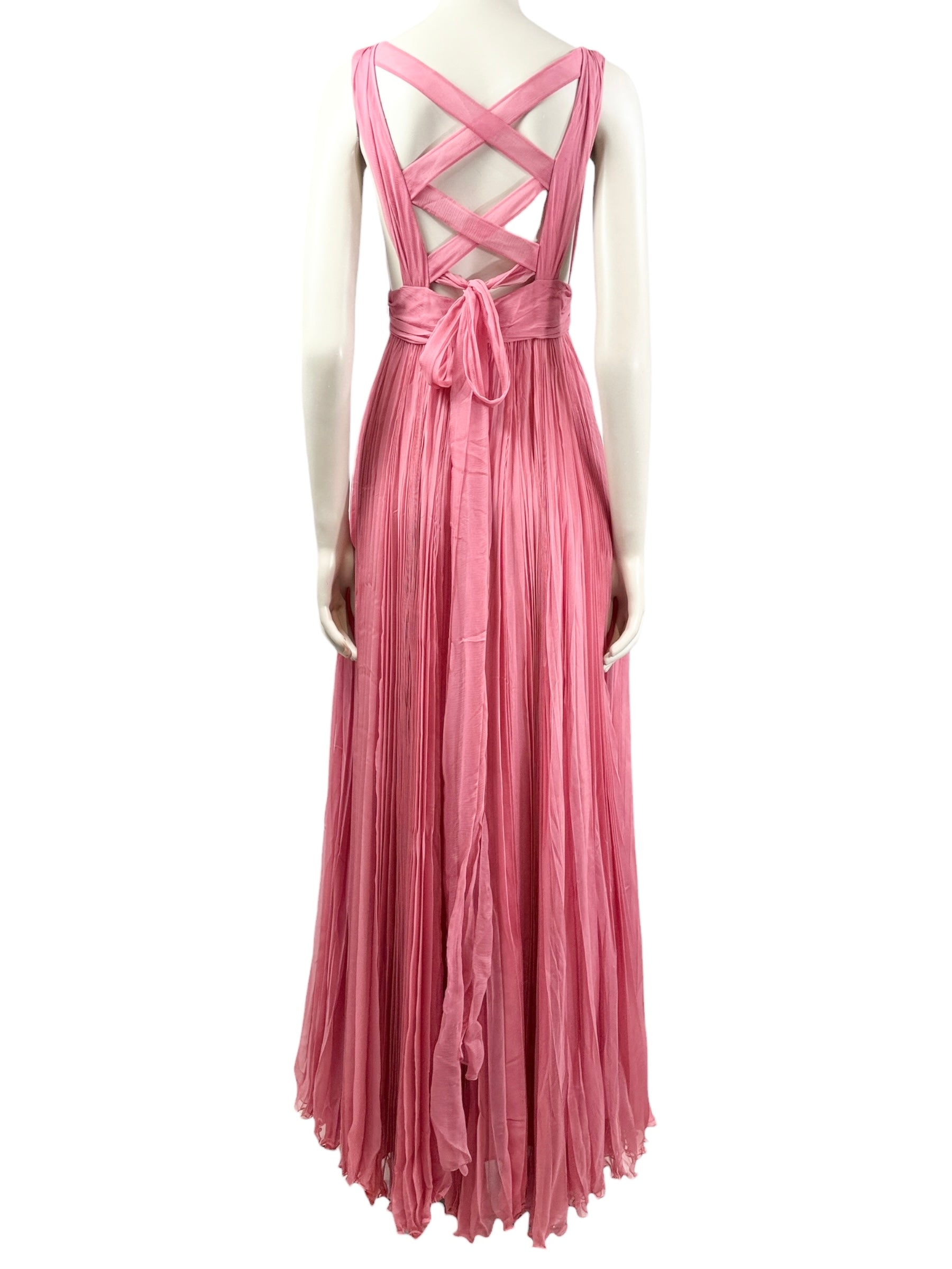 Christian Dior Maria Grazia Chiuri 2023 Pink chiffon pleated dress