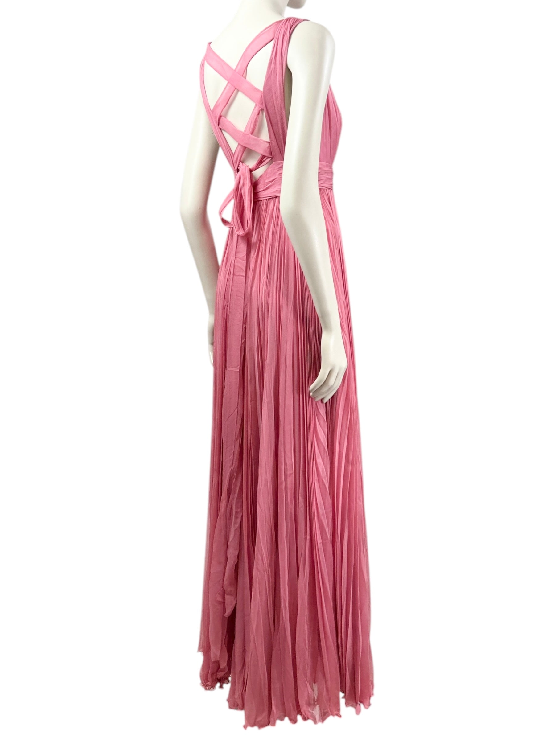 Christian Dior Maria Grazia Chiuri 2023 Pink chiffon pleated dress