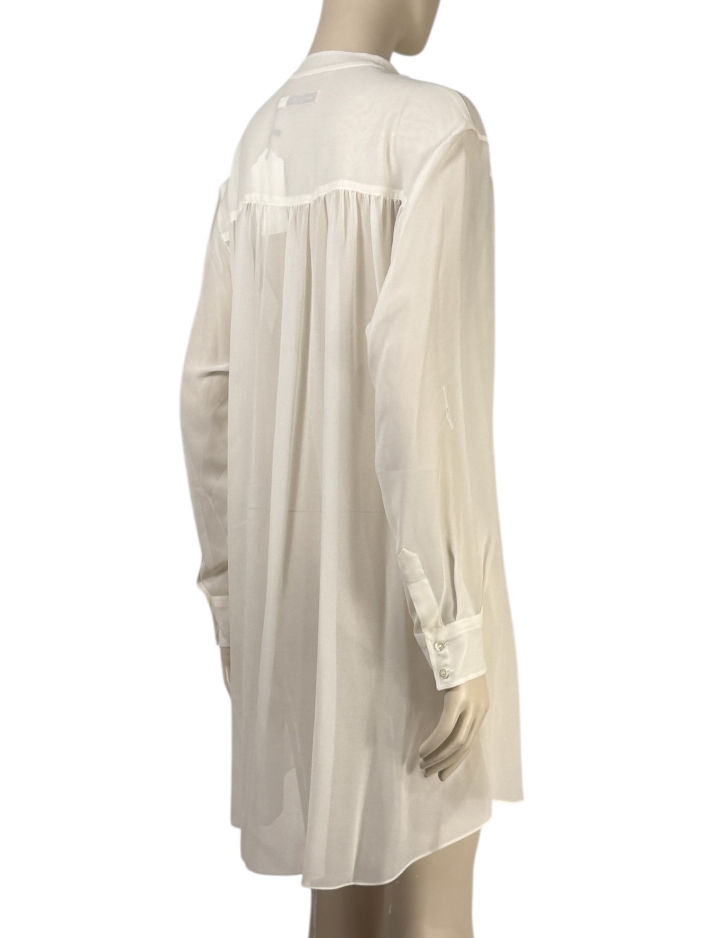 Christian Dior Maria Grazia Chiuri Collection ready to wear Spring Summer 2017 white silk crepe dress 4