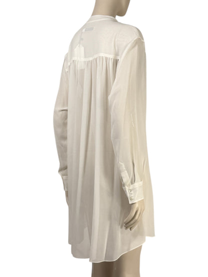 Christian Dior Maria Grazia Chiuri Collection ready to wear Spring Summer 2017 white silk crepe dress 4