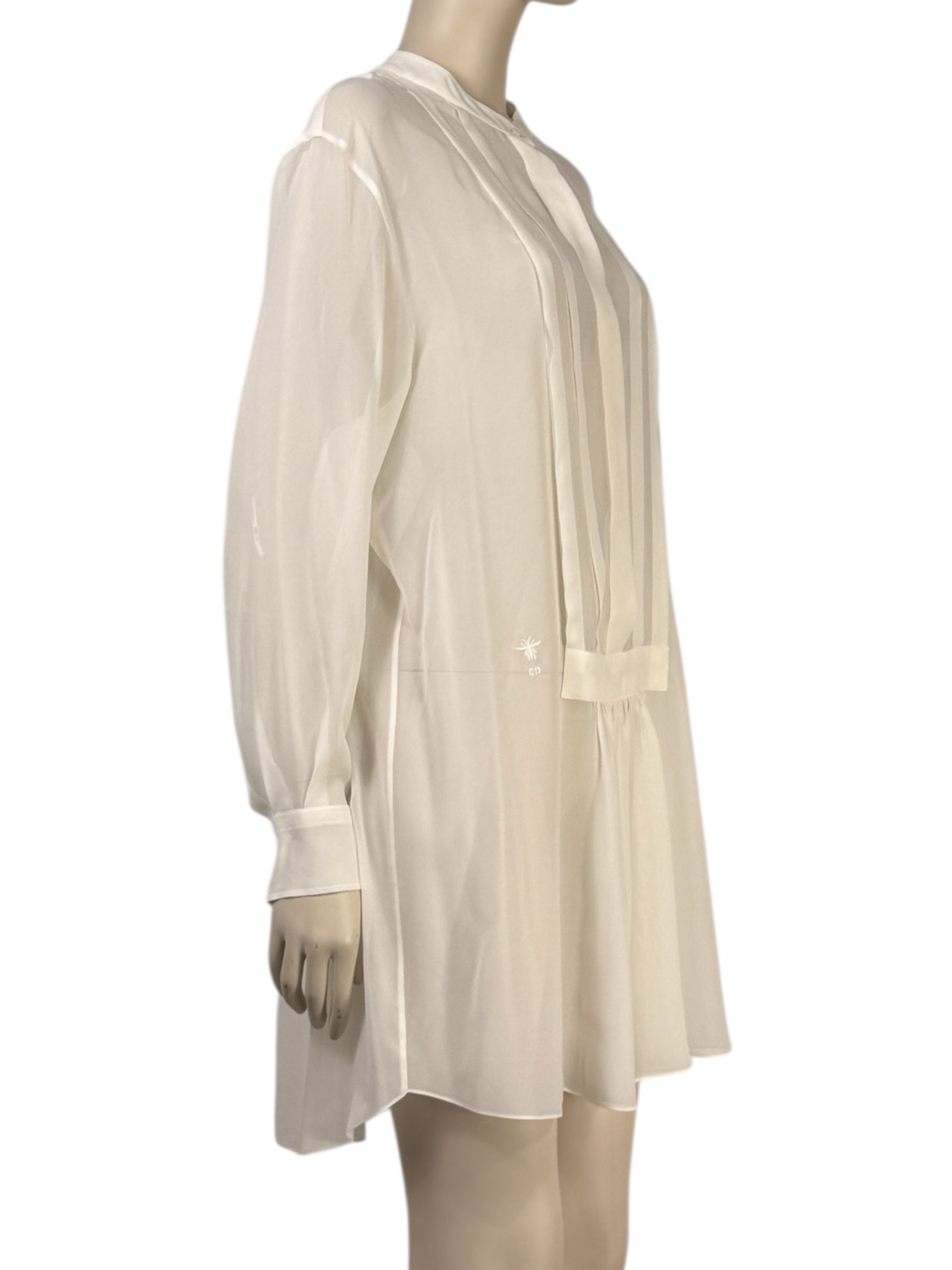 Christian Dior Maria Grazia Chiuri Collection ready to wear Spring Summer 2017 white silk crepe dress 5