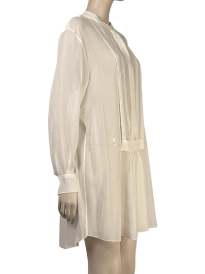 Christian Dior Maria Grazia Chiuri Collection ready to wear Spring Summer 2017 white silk crepe dress 5