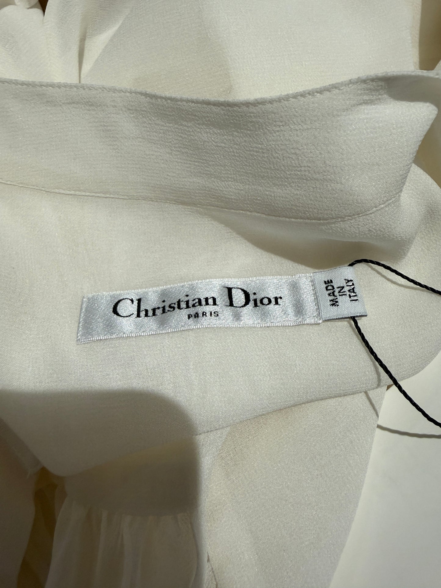 Christian Dior Maria Grazia Chiuri Collection ready to wear Spring Summer 2017 white silk crepe dress 7
