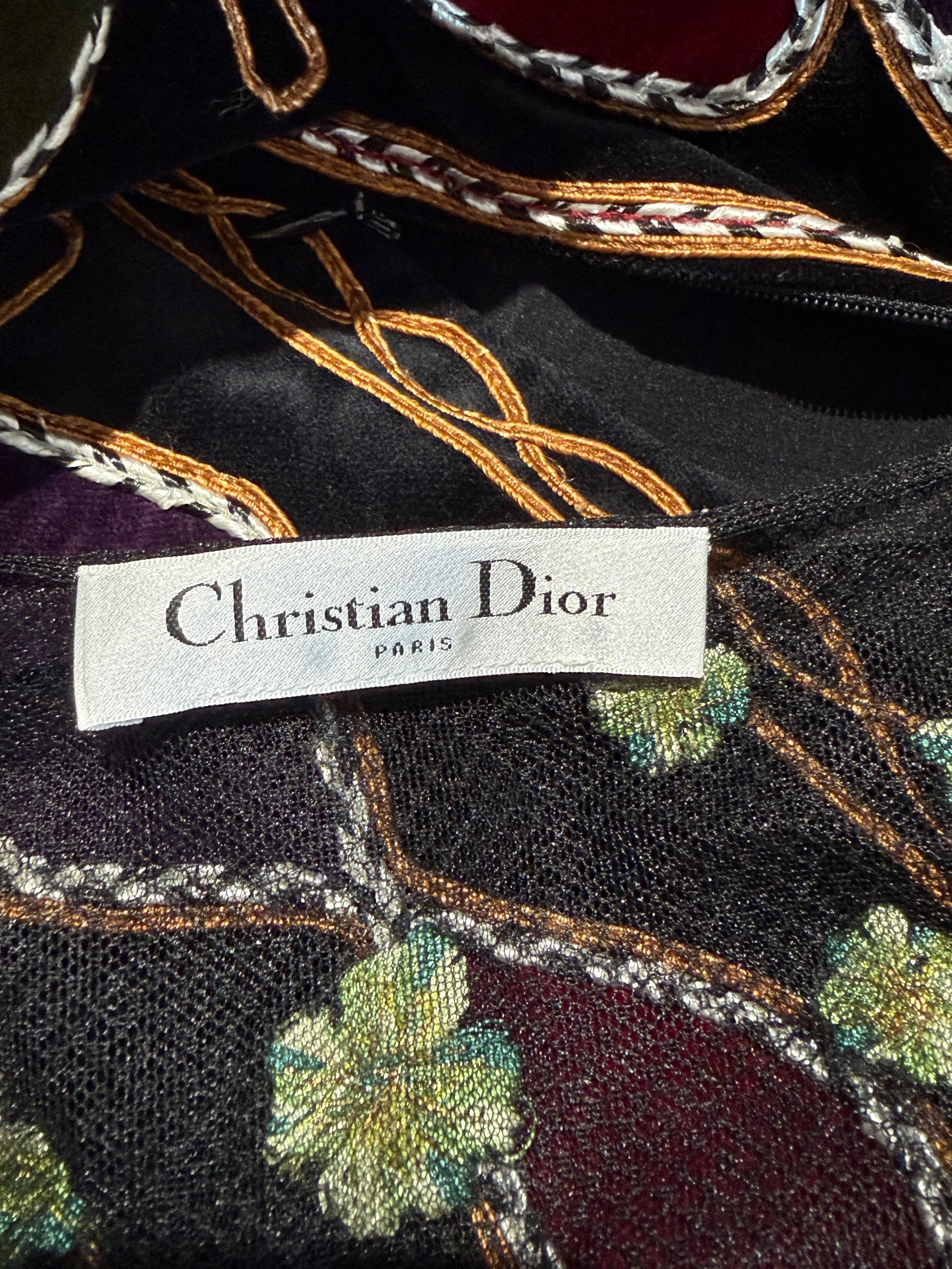 Christian Dior Maria Grazia Chiuri Ensemble tulle bra mini velvet short