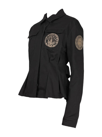 Christian Dior Maria Grazia Chiuri Fall 2017 Black cotton zipped jacket with tarot motifs 2
