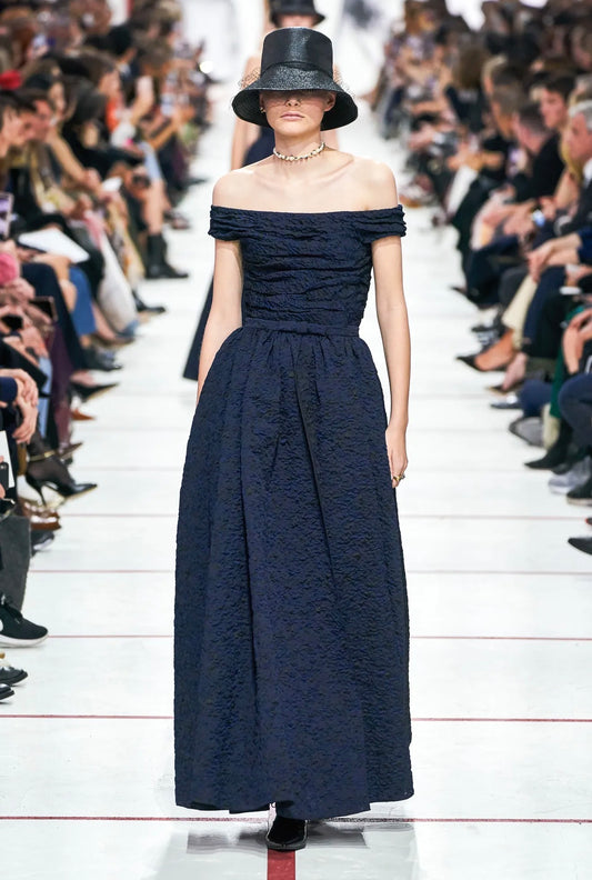 Christian Dior Maria Grazia Chiuri Fall 2019 Look 79 Maxi dress navy black