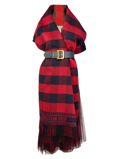 Christian Dior Maria Grazia Chiuri Fall 2019 Red black plaid ensemble