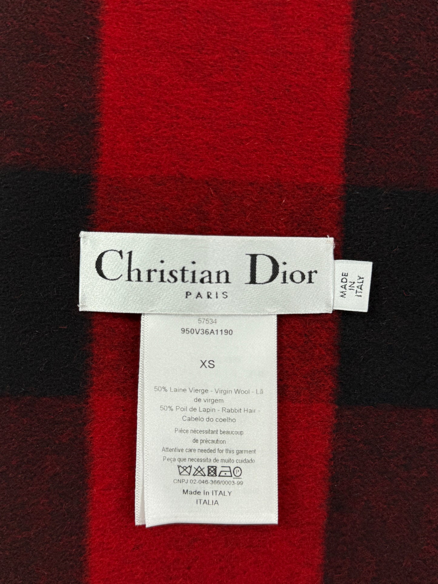 Christian Dior Maria Grazia Chiuri Fall 2019 Red black plaid ensemble
