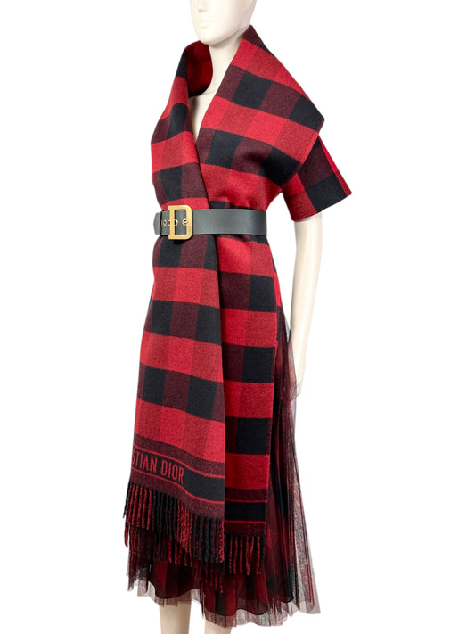 Christian Dior Maria Grazia Chiuri Fall 2019 Red black plaid ensemble