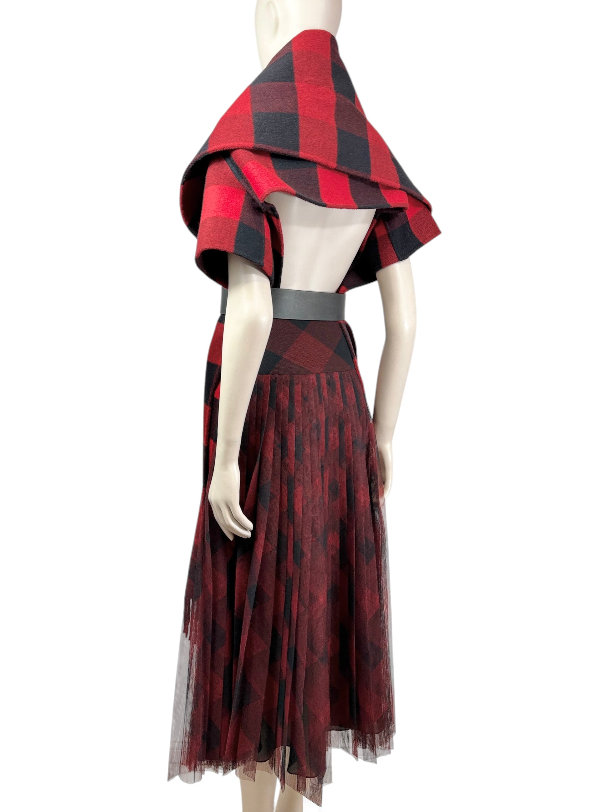 Christian Dior Maria Grazia Chiuri Fall 2019 Red black plaid ensemble