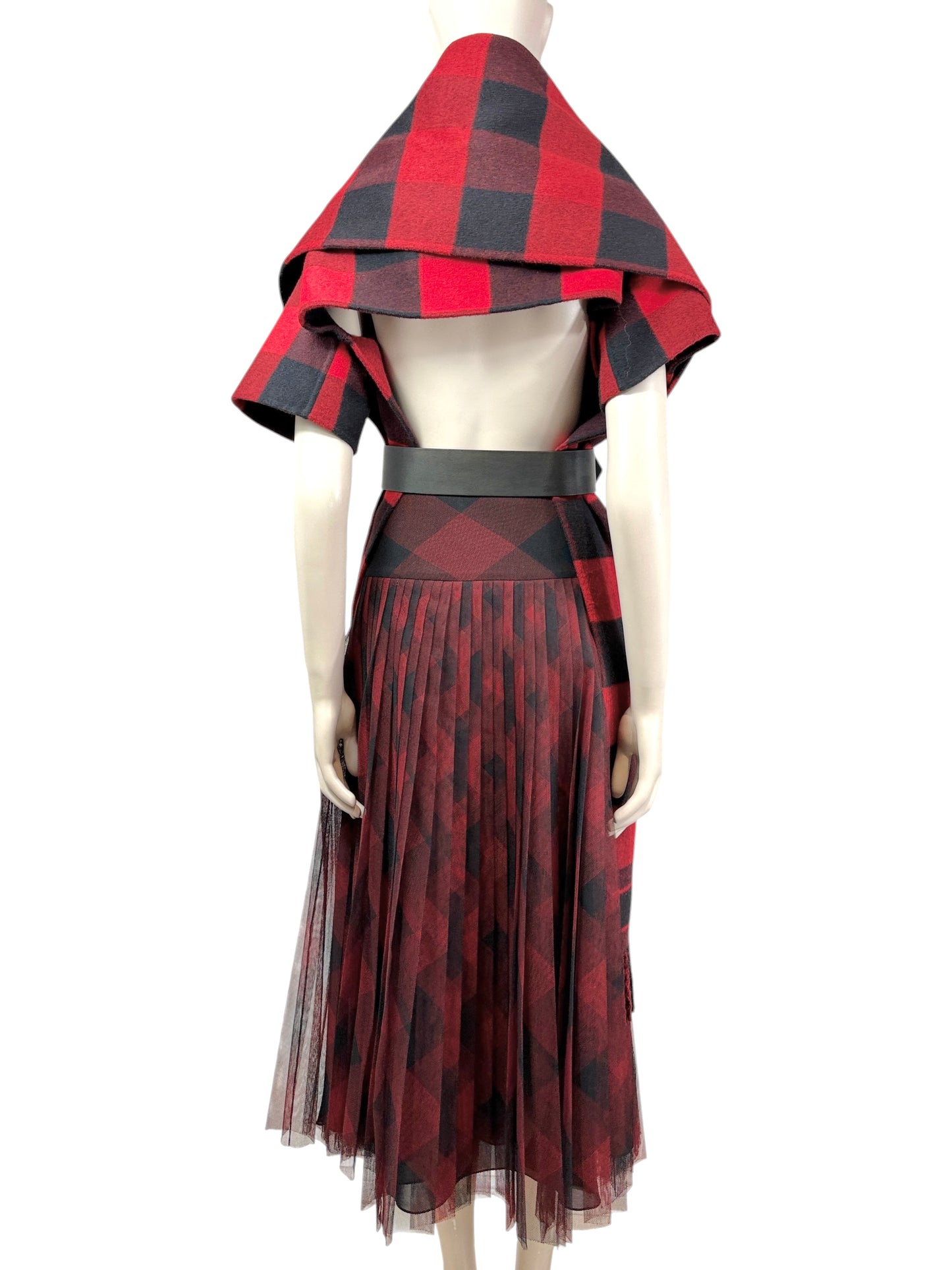 Christian Dior Maria Grazia Chiuri Fall 2019 Red black plaid ensemble