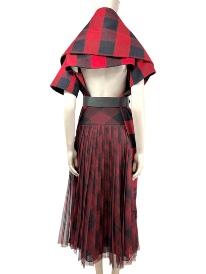 Christian Dior Maria Grazia Chiuri Fall 2019 Red black plaid ensemble