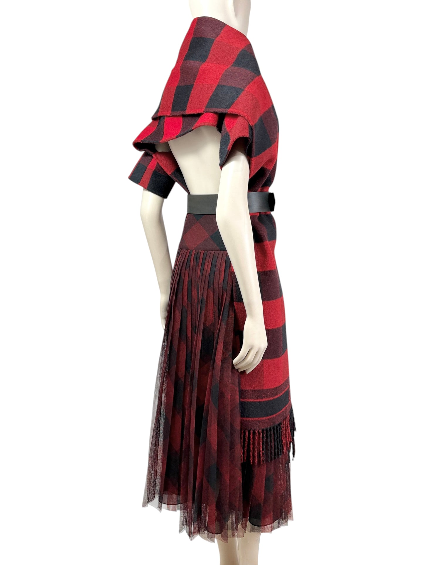 Christian Dior Maria Grazia Chiuri Fall 2019 Red black plaid ensemble