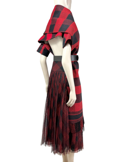 Christian Dior Maria Grazia Chiuri Fall 2019 Red black plaid ensemble
