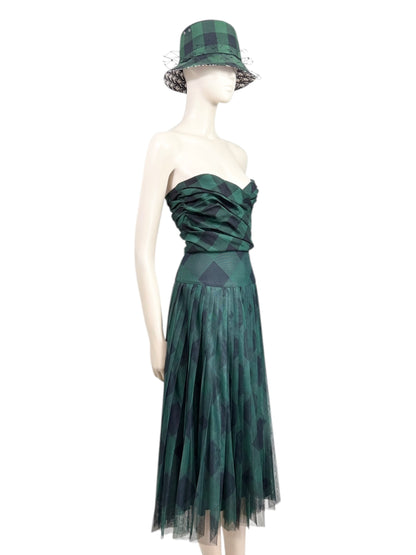 Christian Dior Maria Grazia Chiuri Fall 2019 check set green black