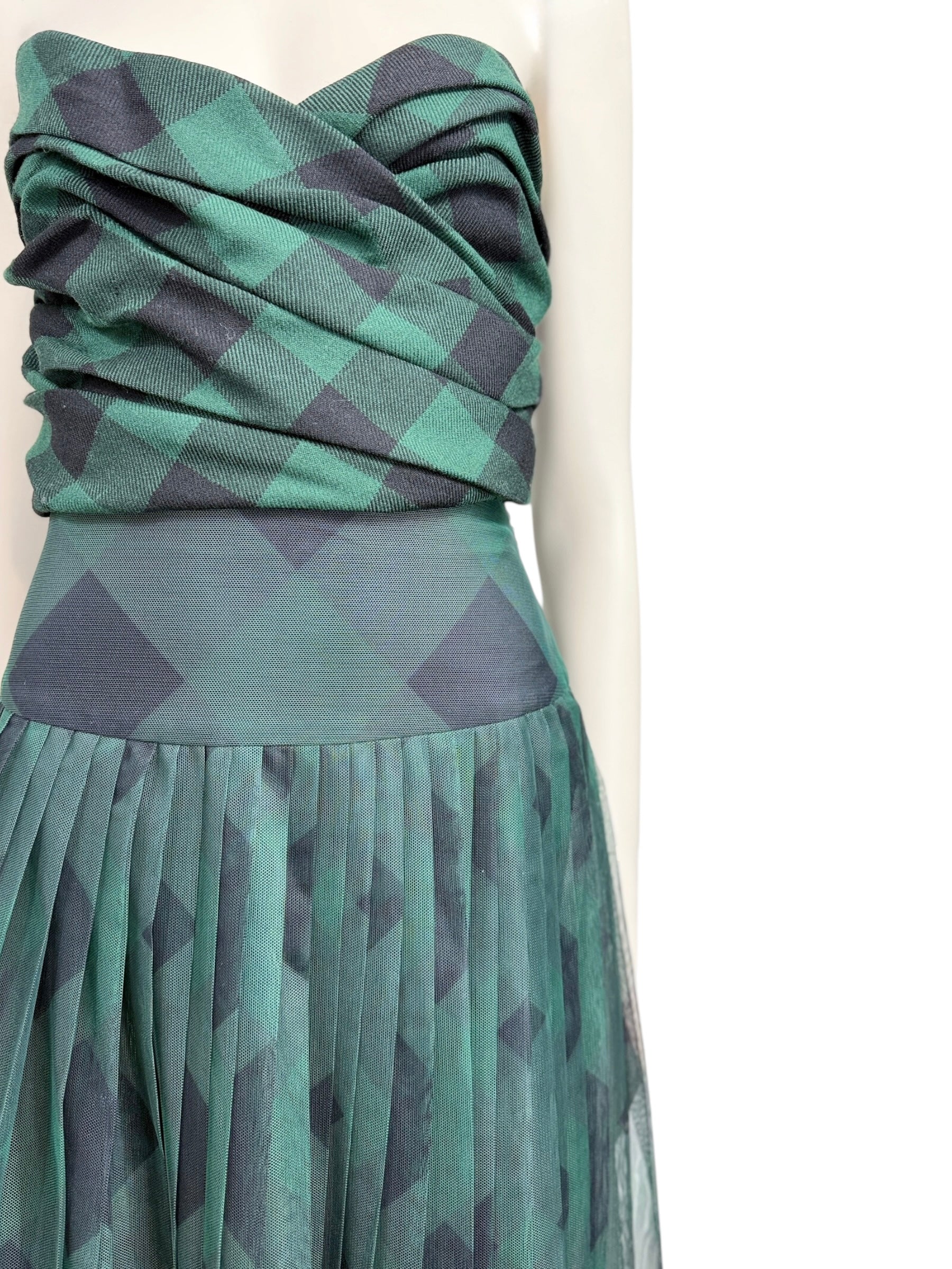 Christian Dior Maria Grazia Chiuri Fall 2019 check set green black
