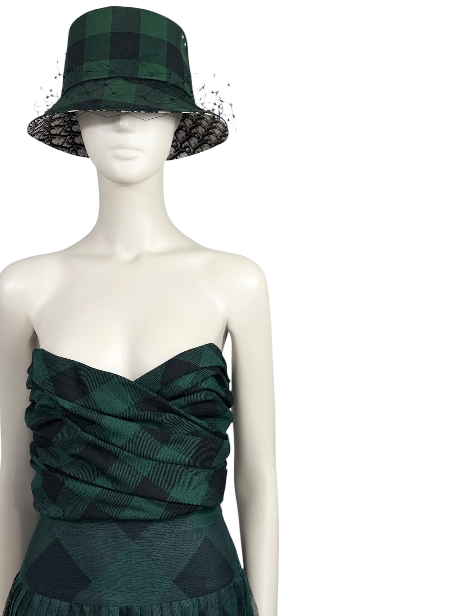Christian Dior Maria Grazia Chiuri Fall 2019 check set green black