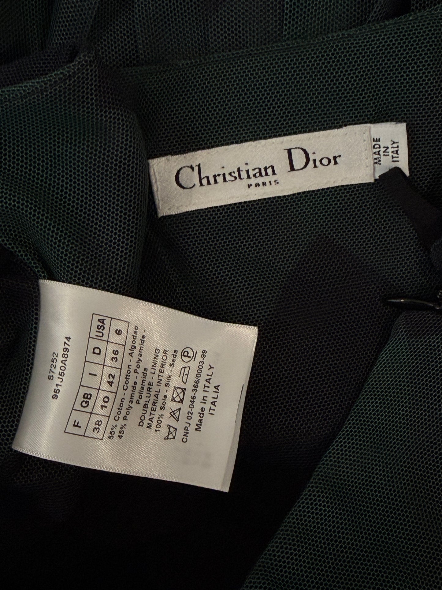 Christian Dior Maria Grazia Chiuri Fall 2019 check set green black