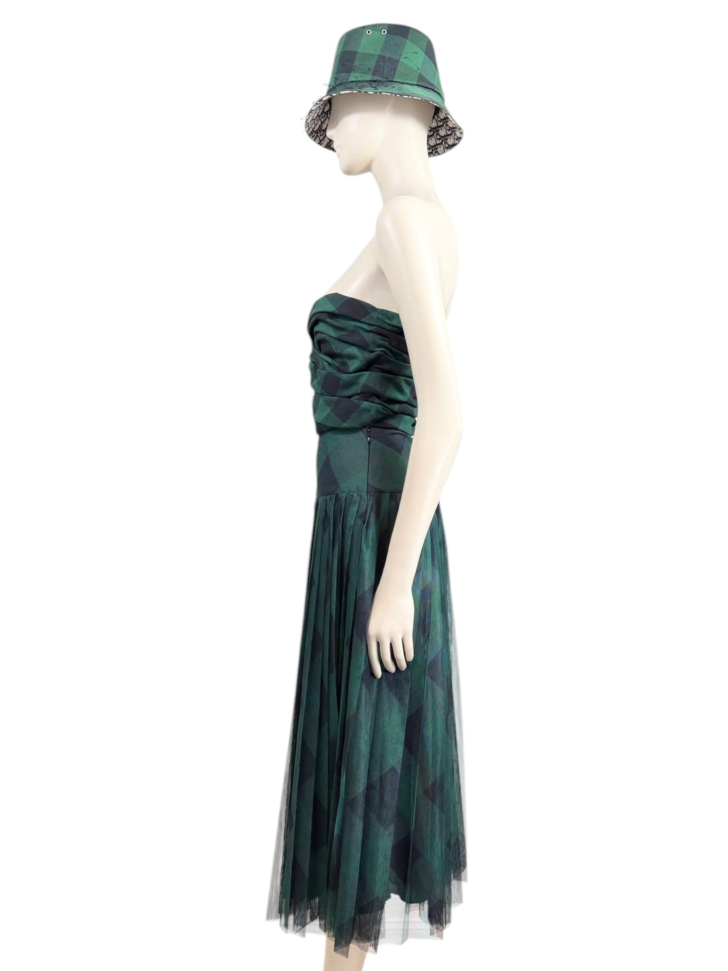 Christian Dior Maria Grazia Chiuri Fall 2019 check set green black