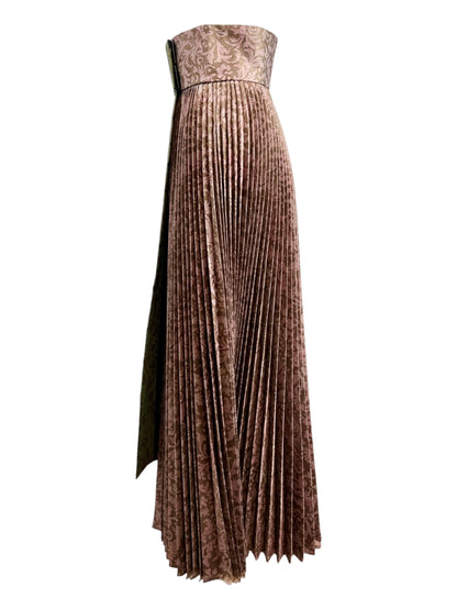 Christian Dior Maria Grazia Chiuri Fall 2022 Look 67 floral printed pleated skirt