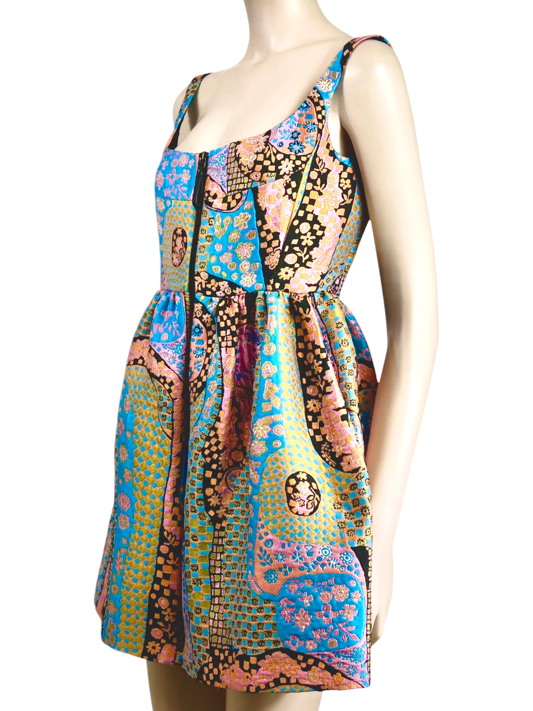 Christian Dior Maria Grazia Chiuri Prefall 2001 Look 86 mini jacquard dress