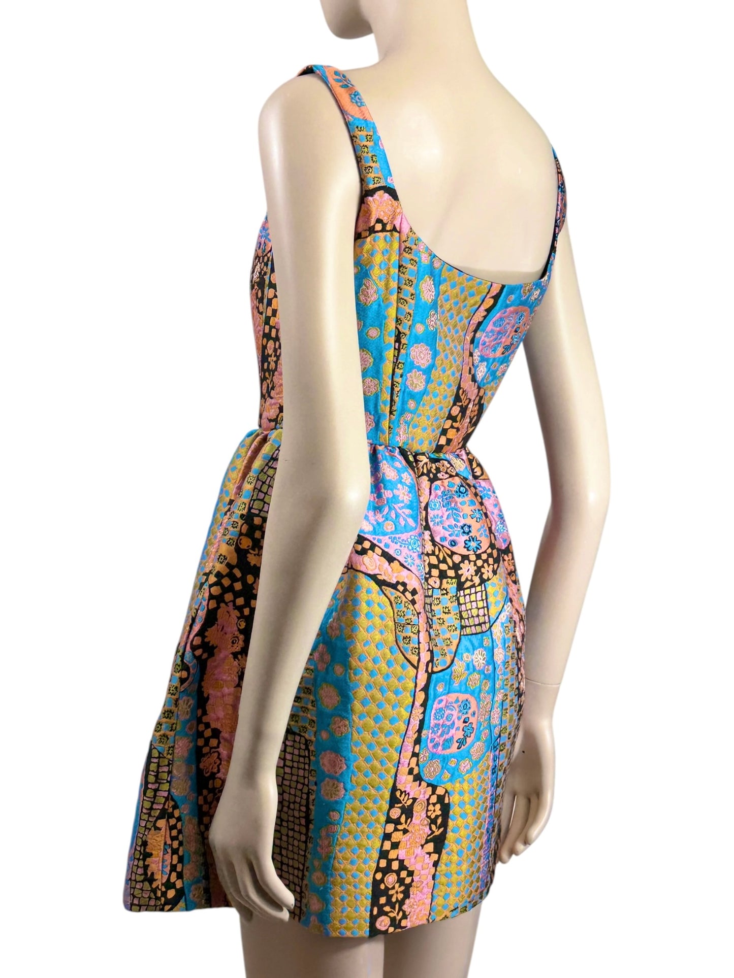 Christian Dior Maria Grazia Chiuri Prefall 2001 Look 86 mini jacquard dress