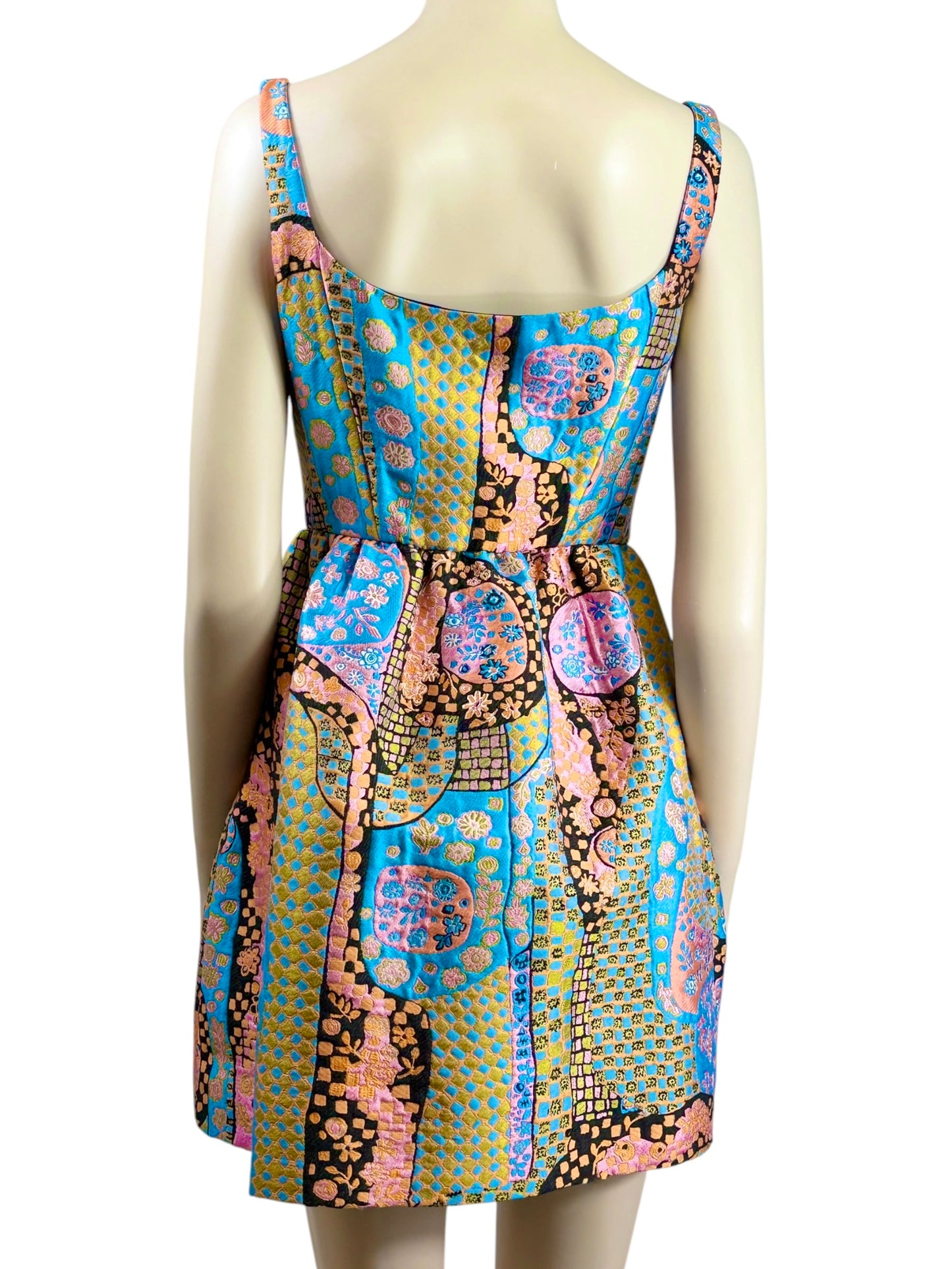 Christian Dior Maria Grazia Chiuri Prefall 2001 Look 86 mini jacquard dress