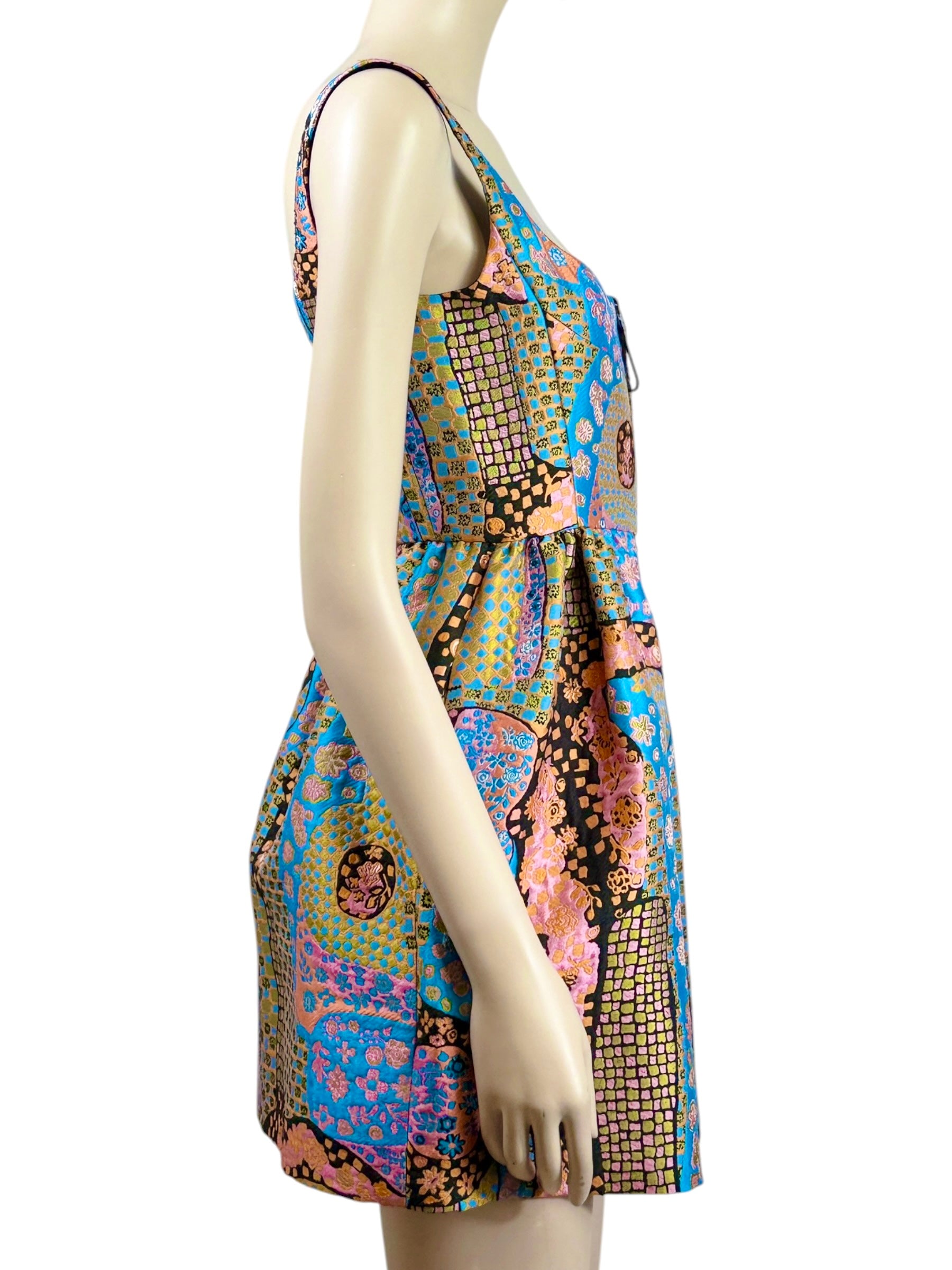 Christian Dior Maria Grazia Chiuri Prefall 2001 Look 86 mini jacquard dress