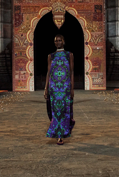 Christian Dior Maria Grazia Chiuri Prefall 2023 Look 76 Long printed dress