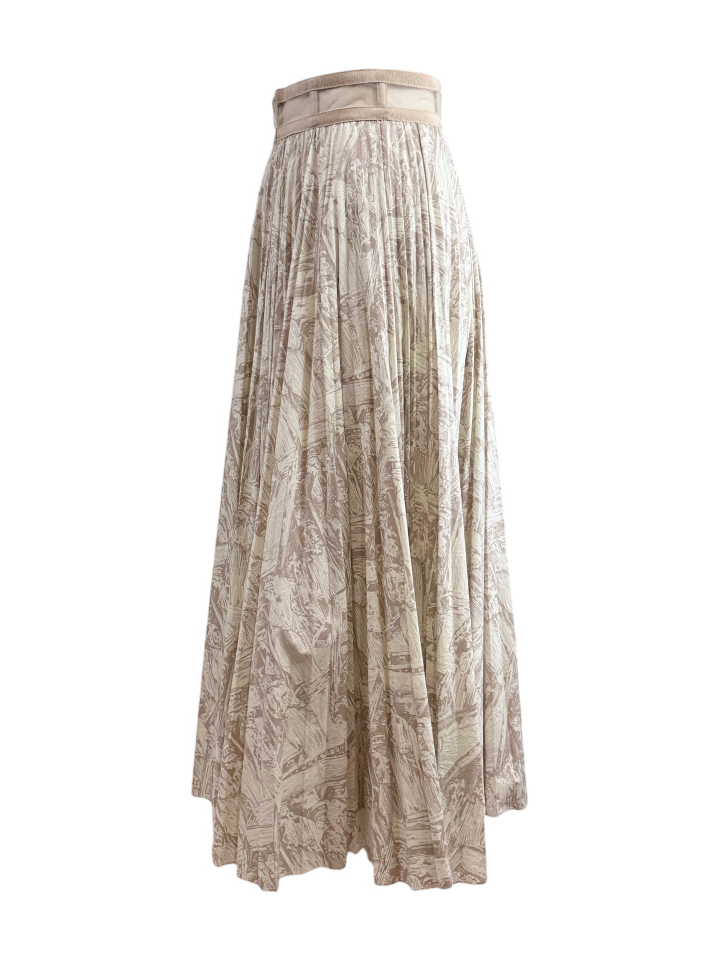 Christian Dior Maria Grazia Chiuri Resort 2022 pleated nude cotton skirt