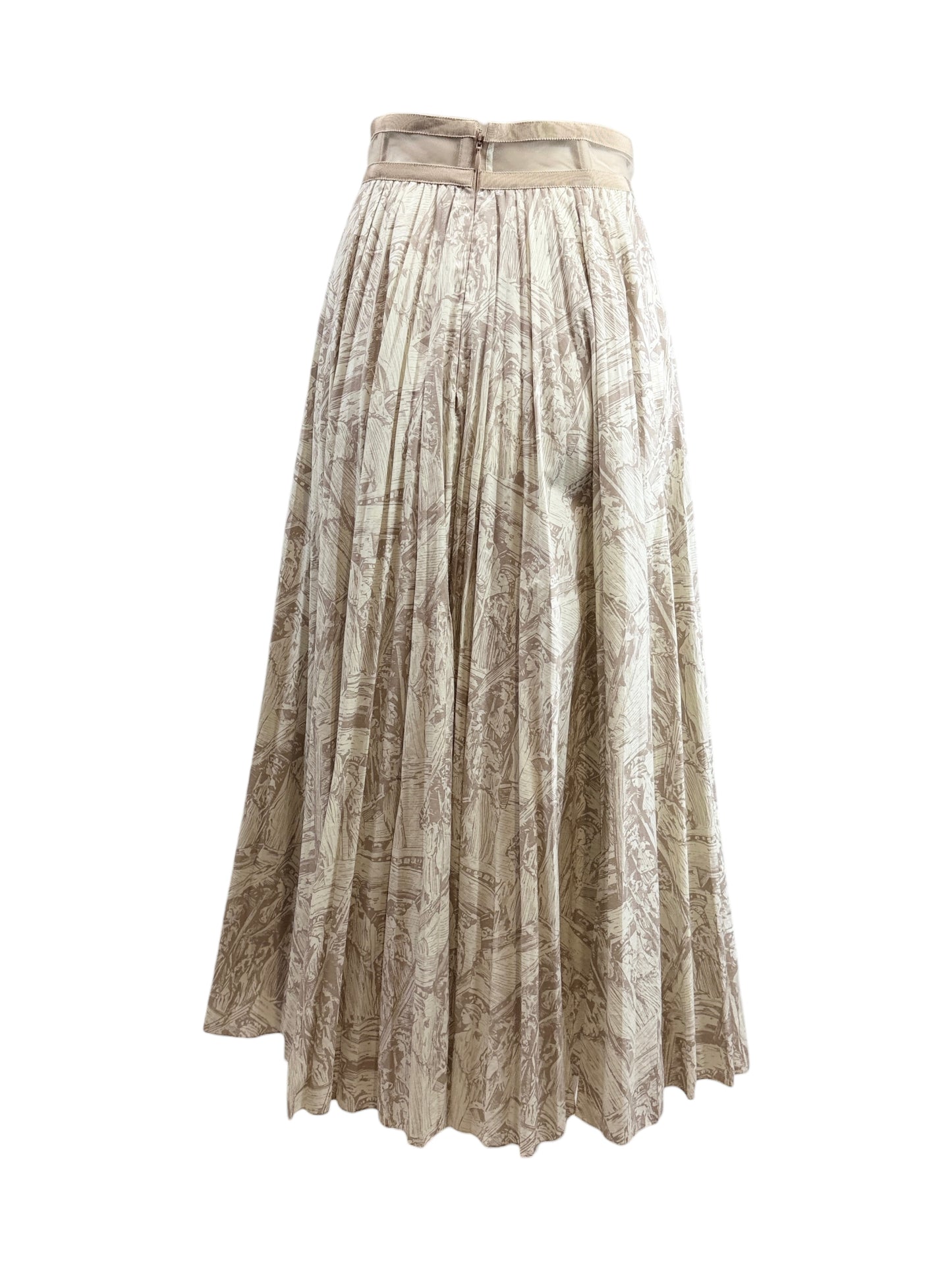 Christian Dior Maria Grazia Chiuri Resort 2022 pleated nude cotton skirt