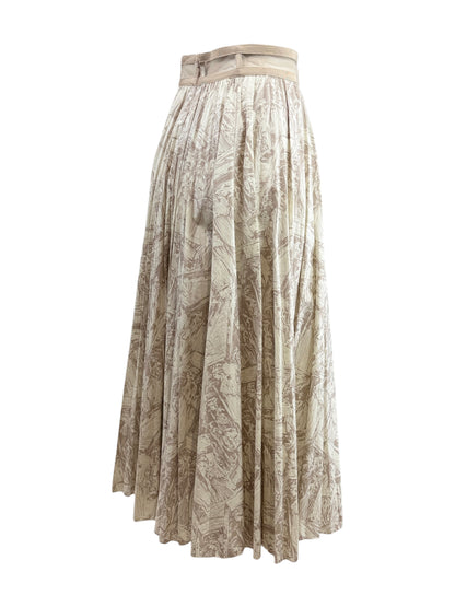 Christian Dior Maria Grazia Chiuri Resort 2022 pleated nude cotton skirt