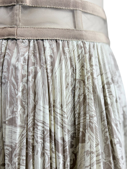Christian Dior Maria Grazia Chiuri Resort 2022 pleated nude cotton skirt