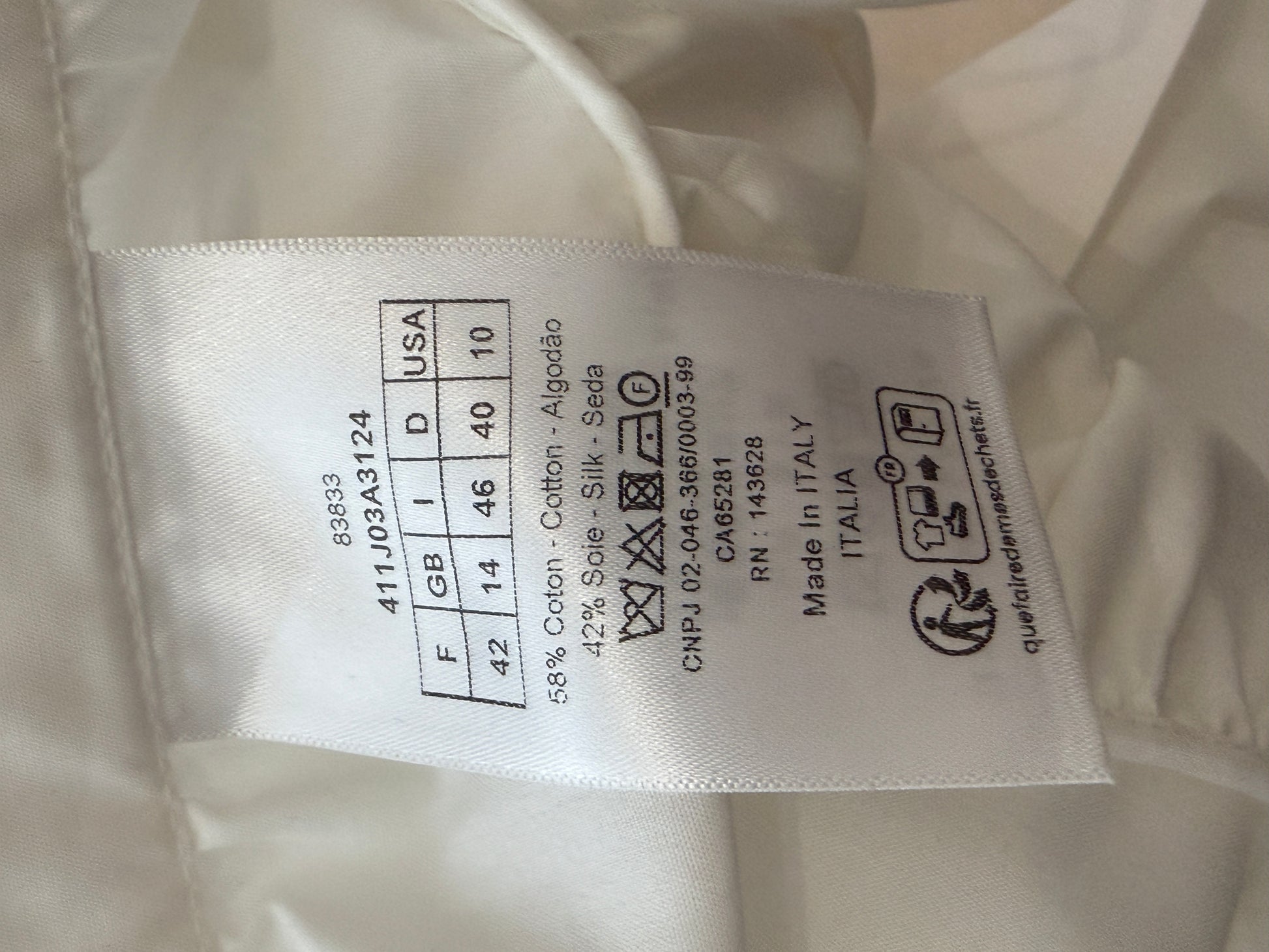 Christian Dior Maria Grazia Chiuri Resort 2024 White cotton ruffled skirt