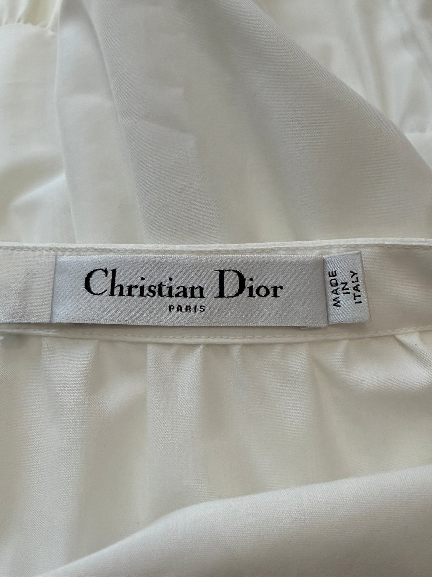 Christian Dior Maria Grazia Chiuri Resort 2024 White cotton ruffled skirt