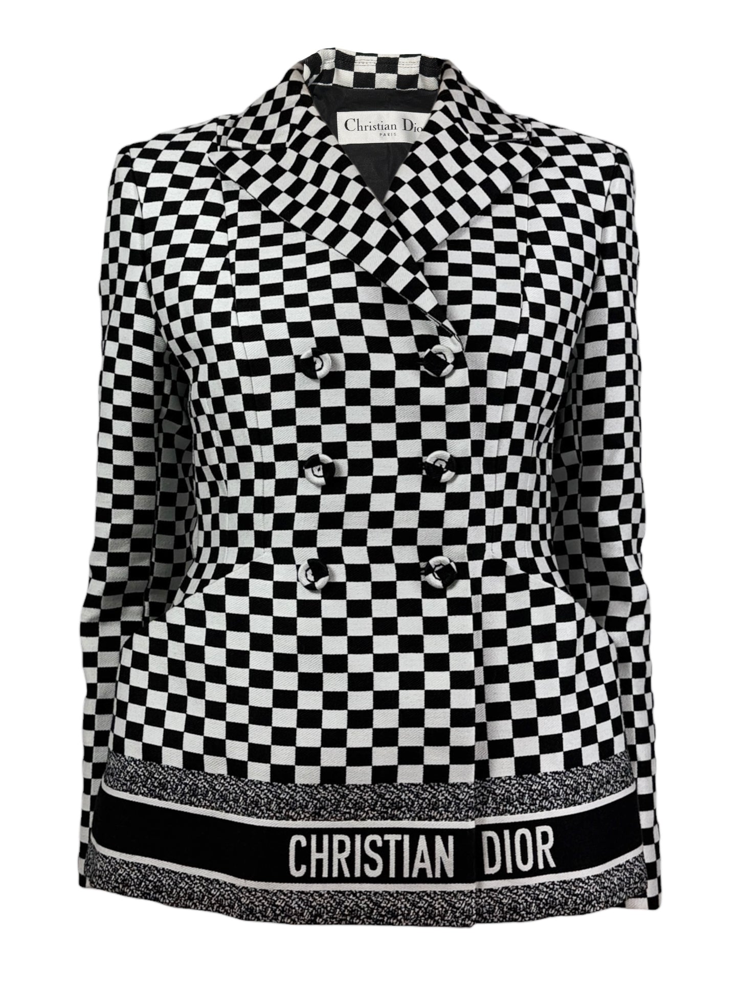 Christian Dior Maria Grazia Chiuri Spring 2018 Bar checked jacket