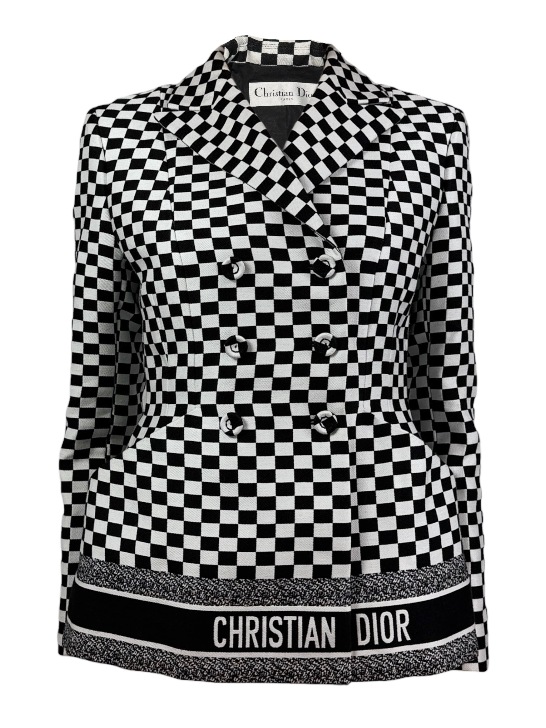 Christian Dior Maria Grazia Chiuri Spring 2018 Bar checked jacket