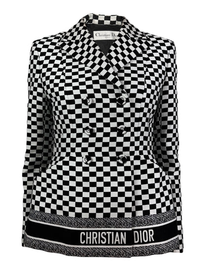 Christian Dior Maria Grazia Chiuri Spring 2018 Bar checked jacket
