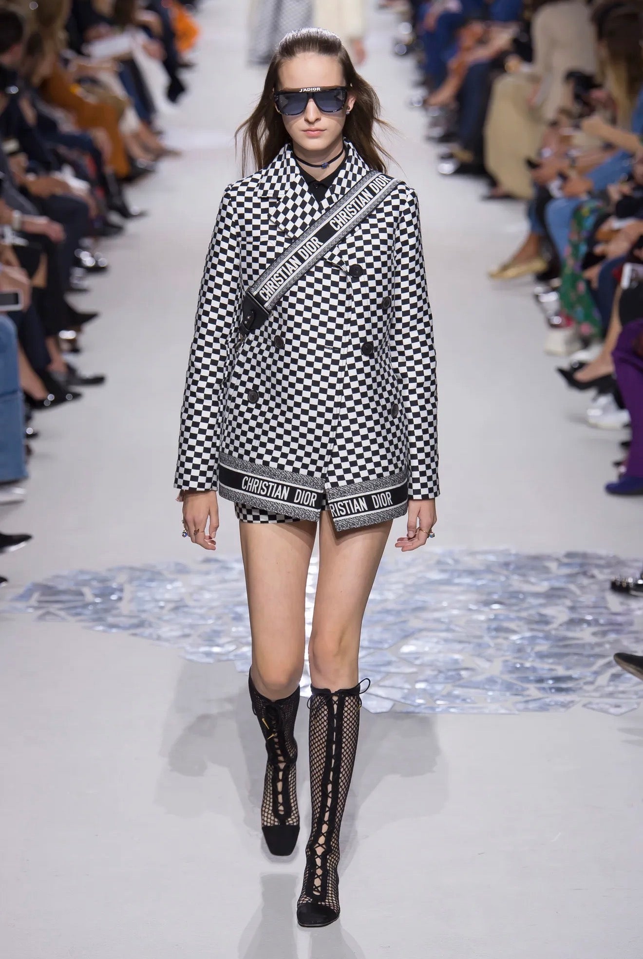 Christian Dior Maria Grazia Chiuri Spring 2018 Bar checked jacket