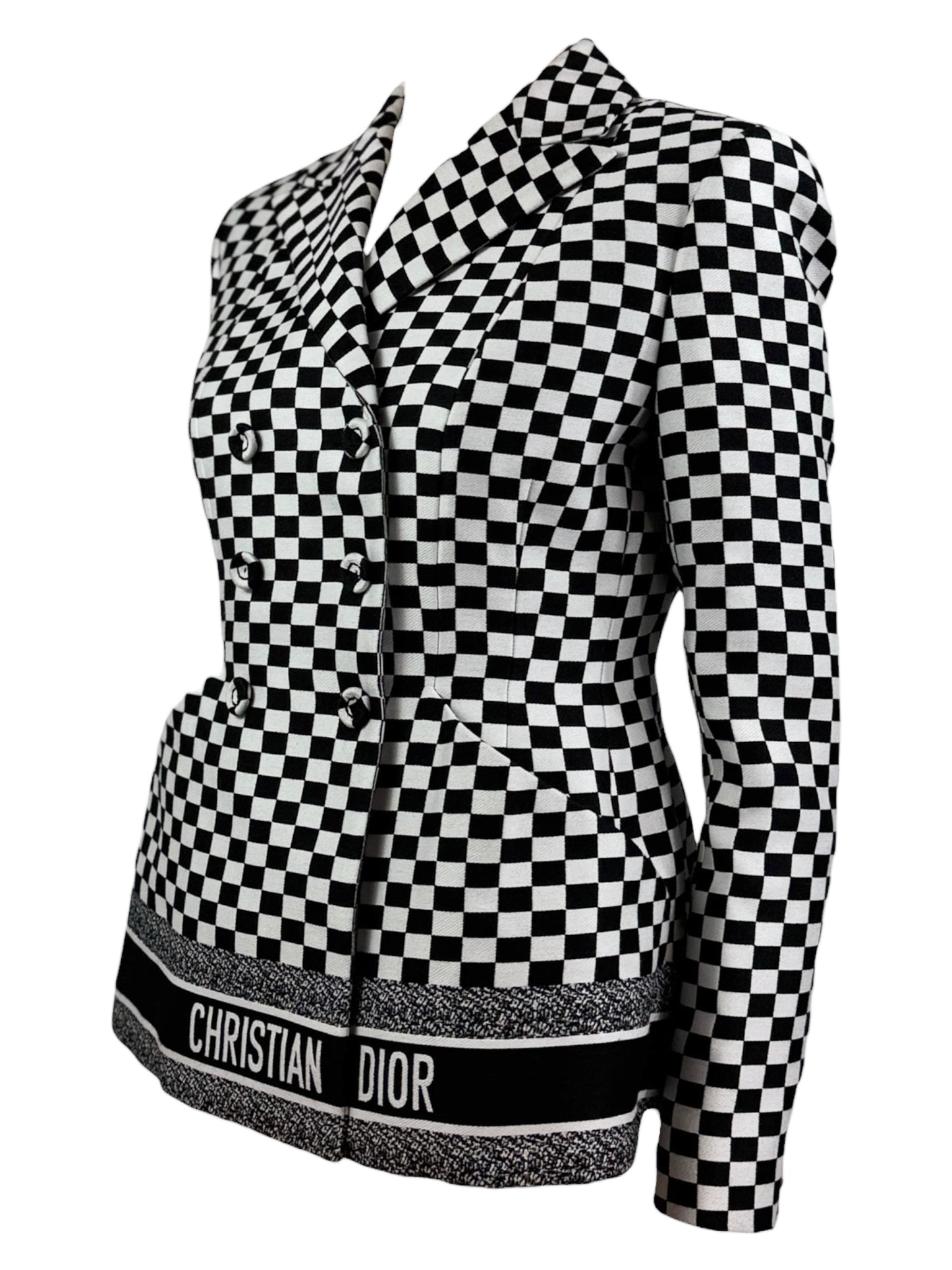 Christian Dior Maria Grazia Chiuri Spring 2018 Bar checked jacket