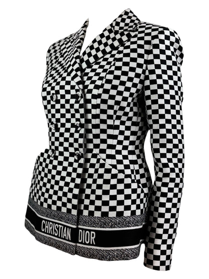 Christian Dior Maria Grazia Chiuri Spring 2018 Bar checked jacket