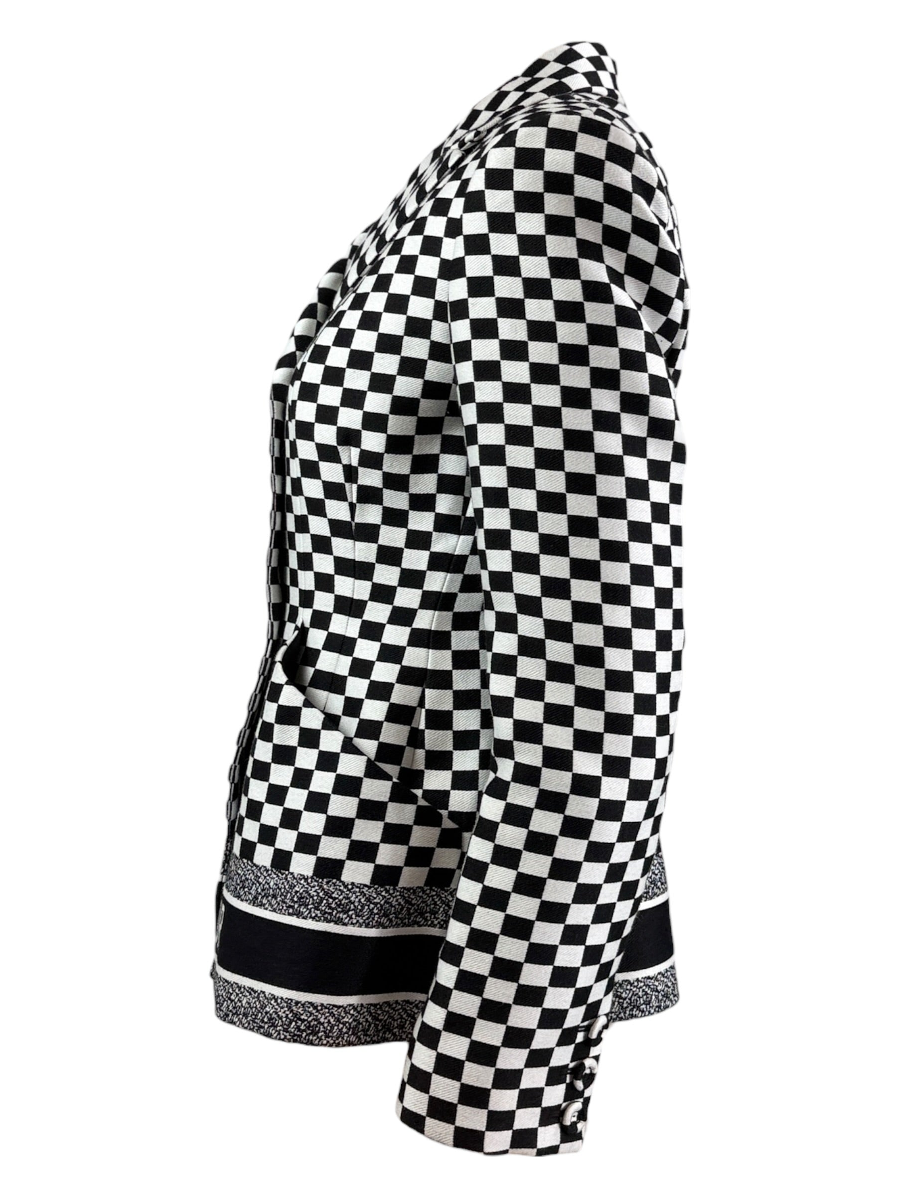 Christian Dior Maria Grazia Chiuri Spring 2018 Bar checked jacket