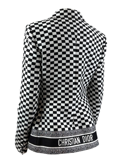 Christian Dior Maria Grazia Chiuri Spring 2018 Bar checked jacket