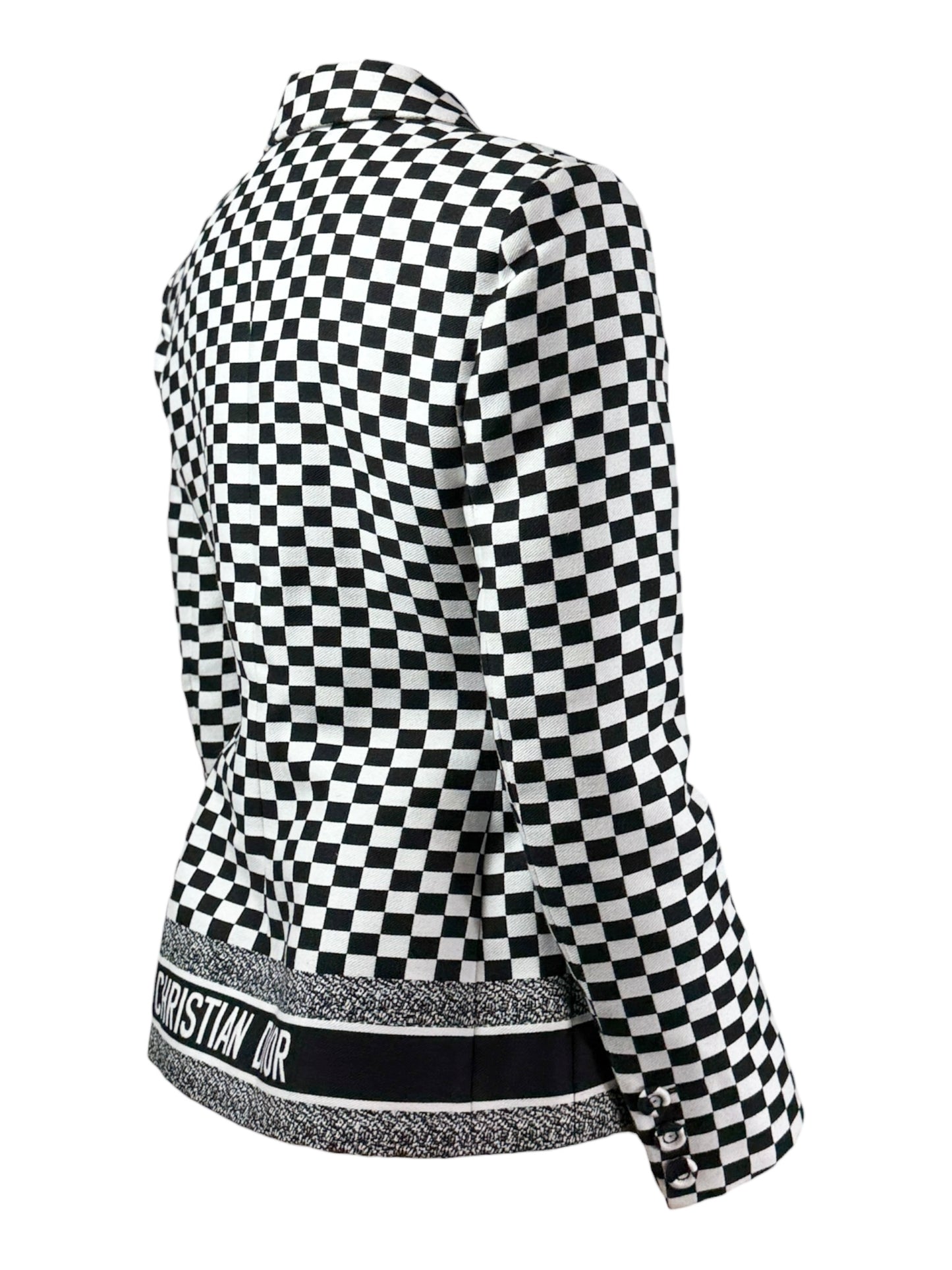 Christian Dior Maria Grazia Chiuri Spring 2018 Bar checked jacket