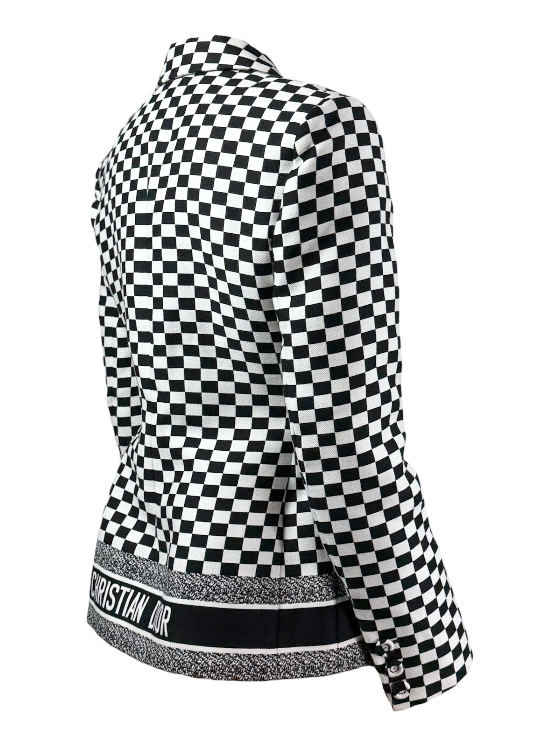 Christian Dior Maria Grazia Chiuri Spring 2018 Bar checked jacket